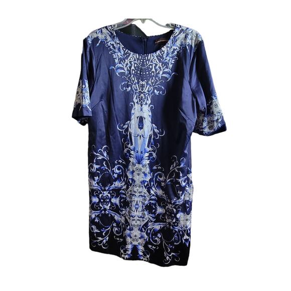 Dana Buchman Knee Length Size 16 Bold Design Boho Bright Lined Whimsy Chic - Picture 1 of 9